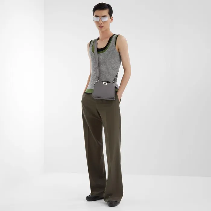 Fendi Knitwear Top Gray Wool Top 8211 Men