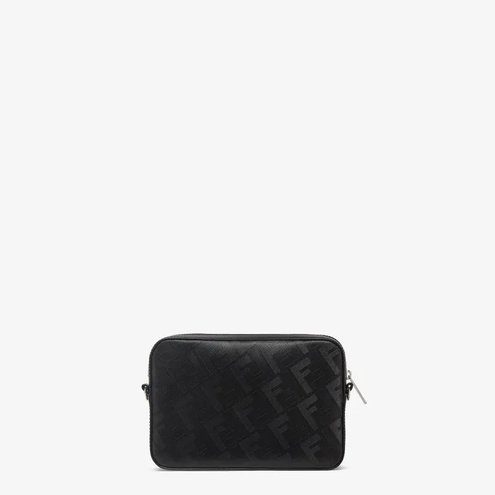 Fendi Messenger Bags Fendi Diagonal Camera Case Black Leather Bag 8211 Men