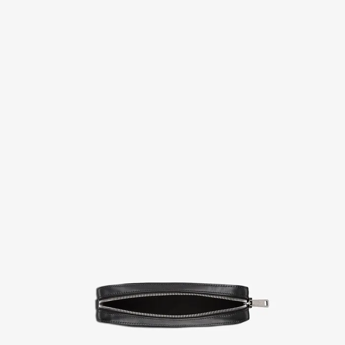 Fendi Messenger Bags Fendi Diagonal Camera Case Black Leather Bag 8211 Men
