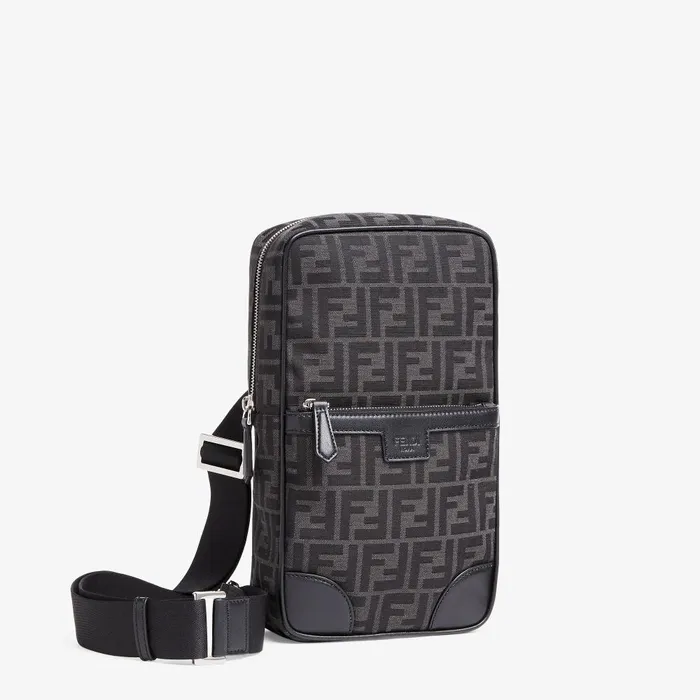 Fendi Messenger Bags OneShoulder Travel Backpack FF Jacquard Fabric Backpack 8211 Men