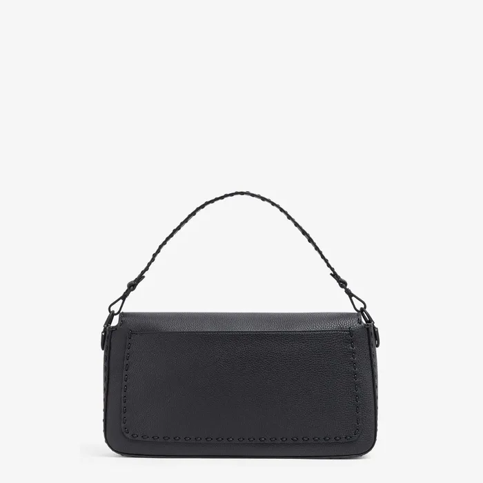 Fendi Messenger Bags Selleria Maxi Baguette Black Selleria Leather Bag 8211 Men