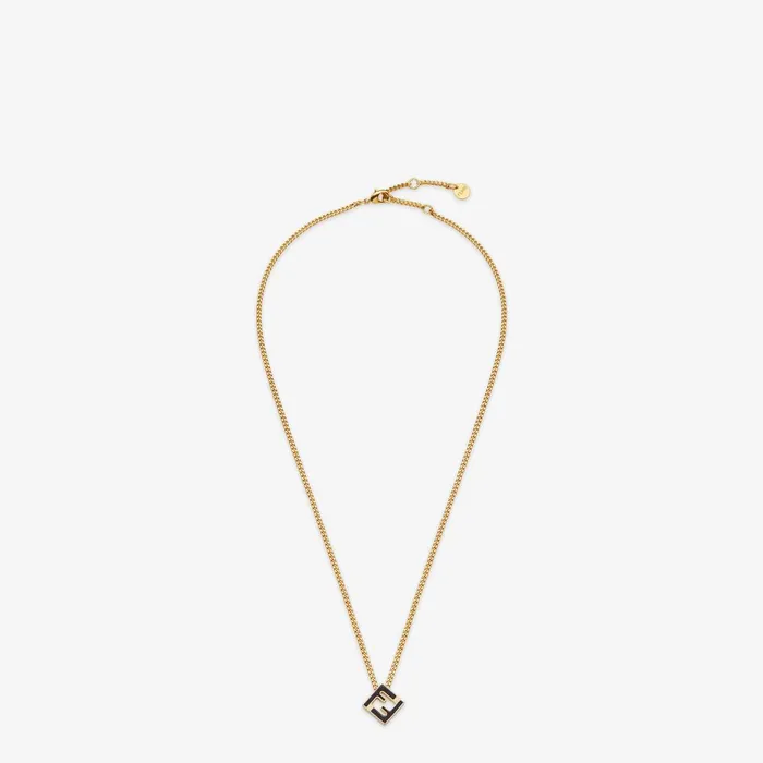 Fendi Necklaces Forever Fendi Necklace Goldcolored And Black Metal Necklace 8211 Women