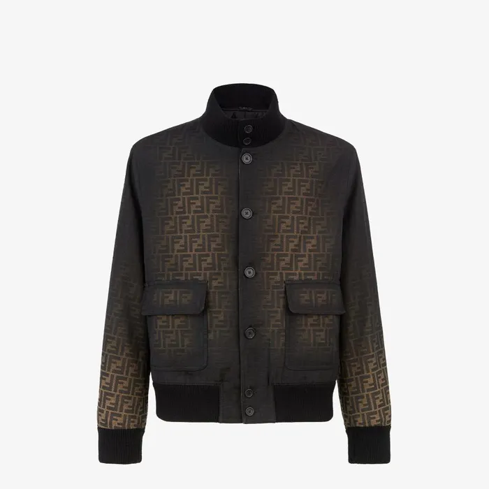 Fendi Outerwear Blouson Canvas FF Eclissi Jacket 8211 Men