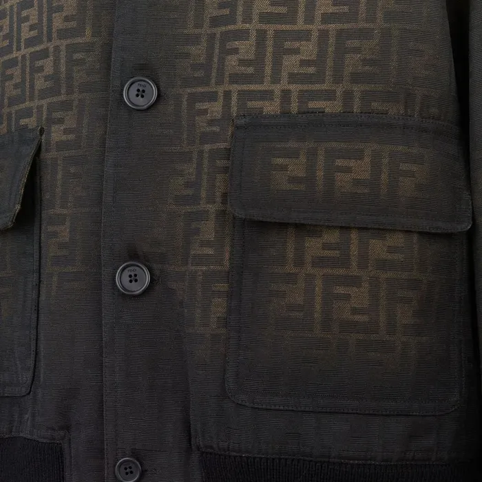 Fendi Outerwear Blouson Canvas FF Eclissi Jacket 8211 Men