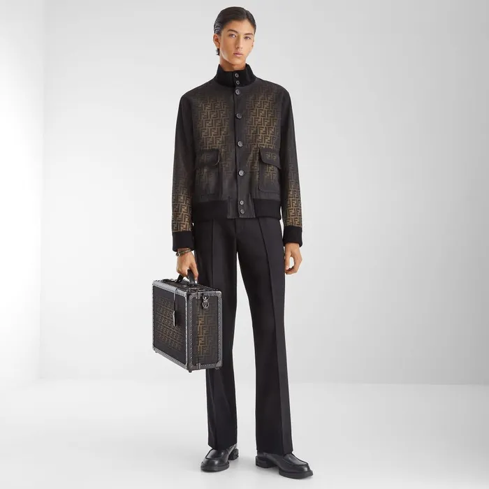 Fendi Outerwear Blouson Canvas FF Eclissi Jacket 8211 Men