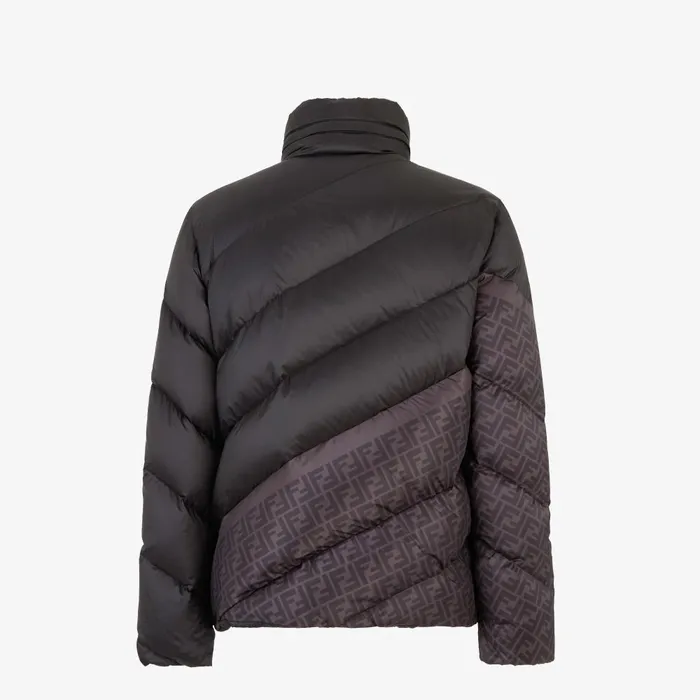 Fendi Outerwear Down Jacket Black Nylon Down Jacket 8211 Men