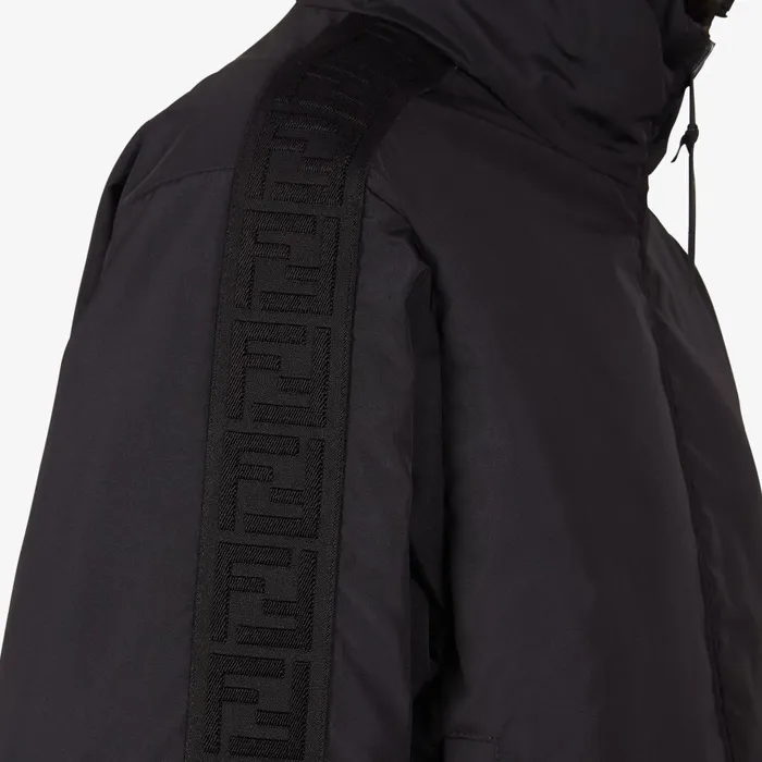 Fendi Outerwear Windbreaker Black Nylon Jacket 8211 Women