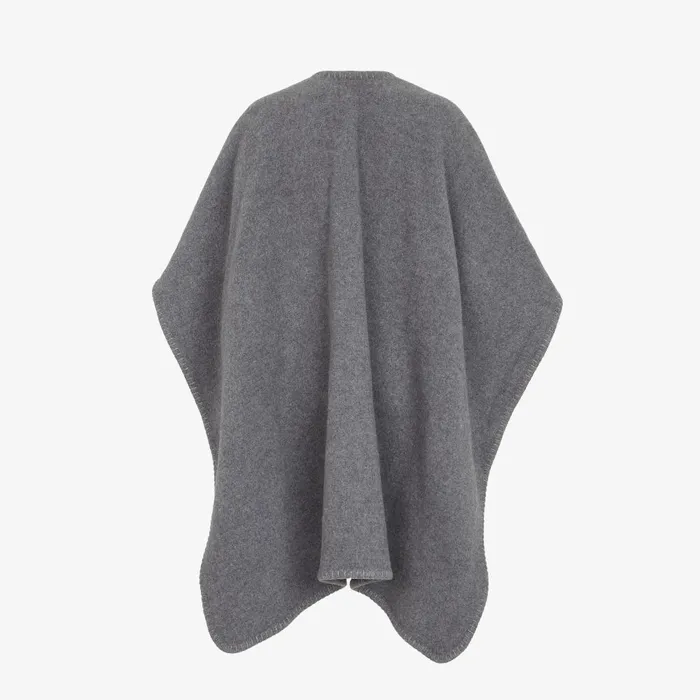 Fendi Scarves and Ponchos Fendi Poncho Gray Wool And Cashmere Poncho 8211 Women