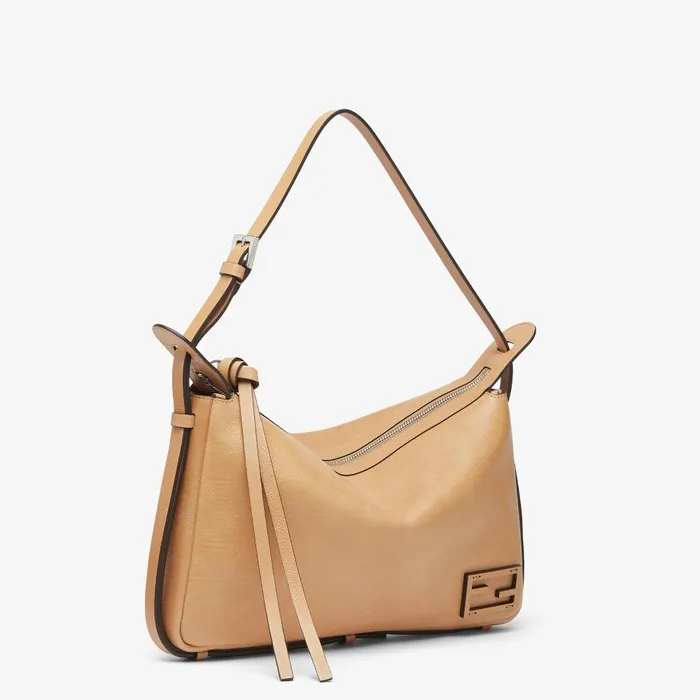 Fendi Shoulder and Crossbody Bags Simply Fendi Medium Beige Leather Bag 8211 Women