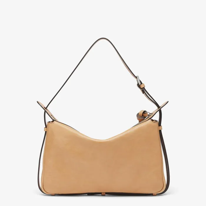 Fendi Shoulder and Crossbody Bags Simply Fendi Medium Beige Leather Bag 8211 Women