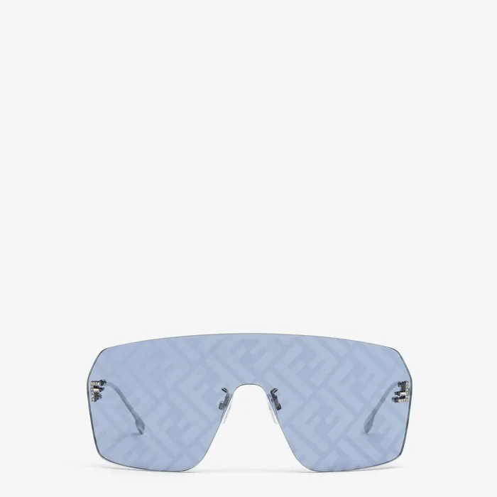 Fendi Sunglasses Fendi First Crystal Light Blue Shield Sunglasses 8211 Women