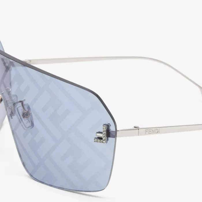 Fendi Sunglasses Fendi First Crystal Light Blue Shield Sunglasses 8211 Women
