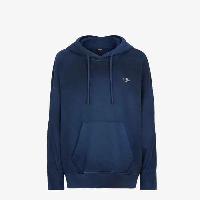 Fendi Sweatshirts Sweatshirt Blue Cotton Sweatshirt 8211 Men