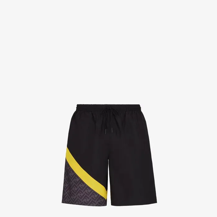 Fendi Swimwear Swim Shorts Black Nylon Shorts 8211 Men
