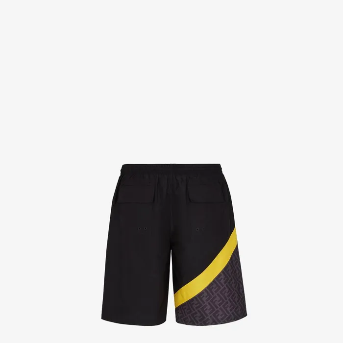 Fendi Swimwear Swim Shorts Black Nylon Shorts 8211 Men
