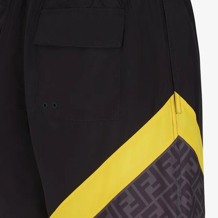 Fendi Swimwear Swim Shorts Black Nylon Shorts 8211 Men