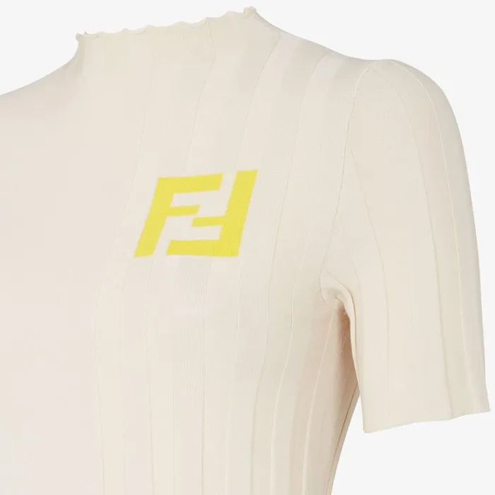 Fendi Tshirts and Sweatshirts Sweater Beige Cotton Sweater 8211 Women