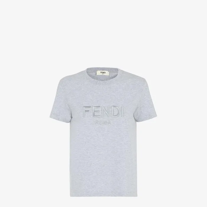 Fendi Tshirts and Sweatshirts TShirt Gray Cotton Tshirt 8211 Women
