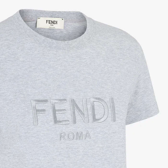 Fendi Tshirts and Sweatshirts TShirt Gray Cotton Tshirt 8211 Women