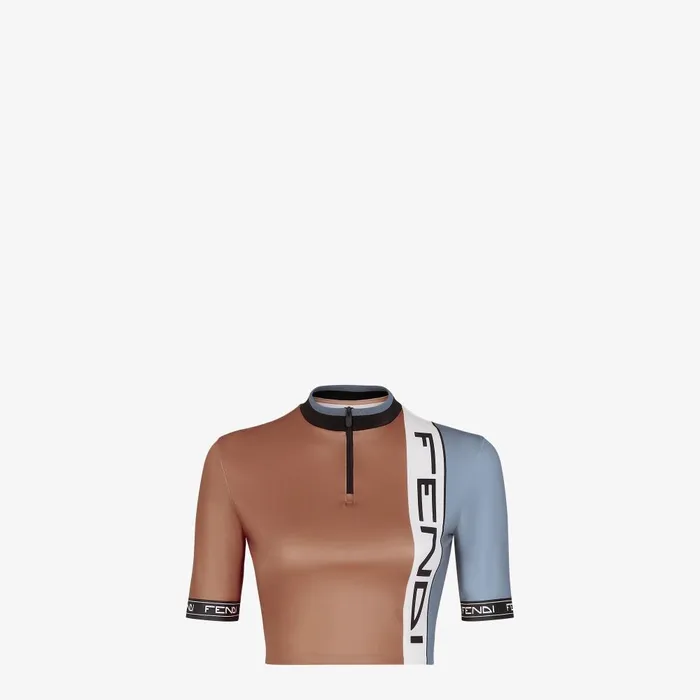 Fendi Tshirts and Sweatshirts Top Colorblock Lycra Top 8211 Women