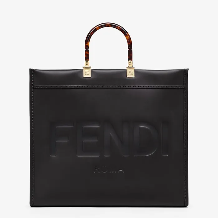 Fendi Tote Bags Fendi Sunshine Large Black Leather Shopper 8211 Women