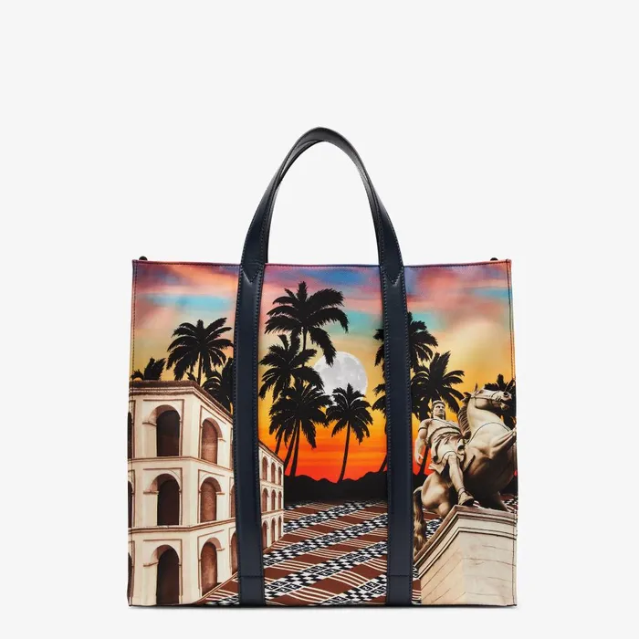 Fendi Tote Bags Shopper Multicolor Fabric Bag 8211 Men