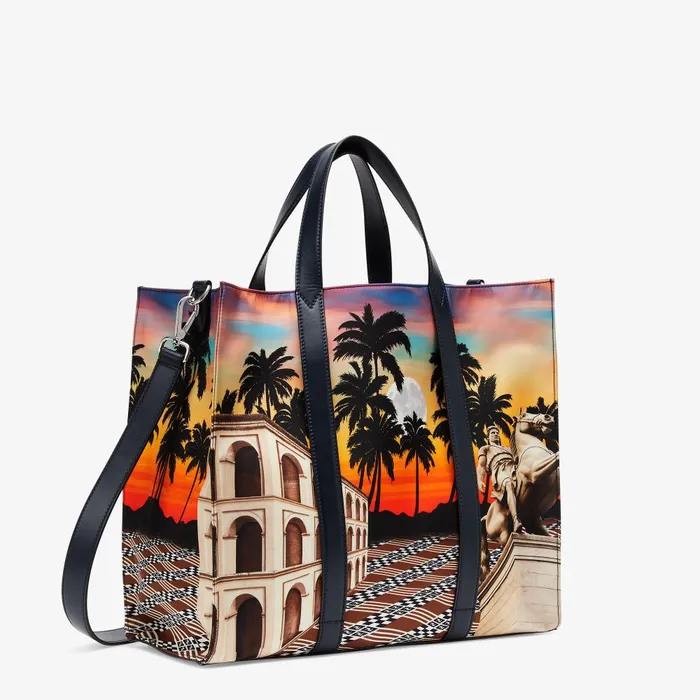 Fendi Tote Bags Shopper Multicolor Fabric Bag 8211 Men
