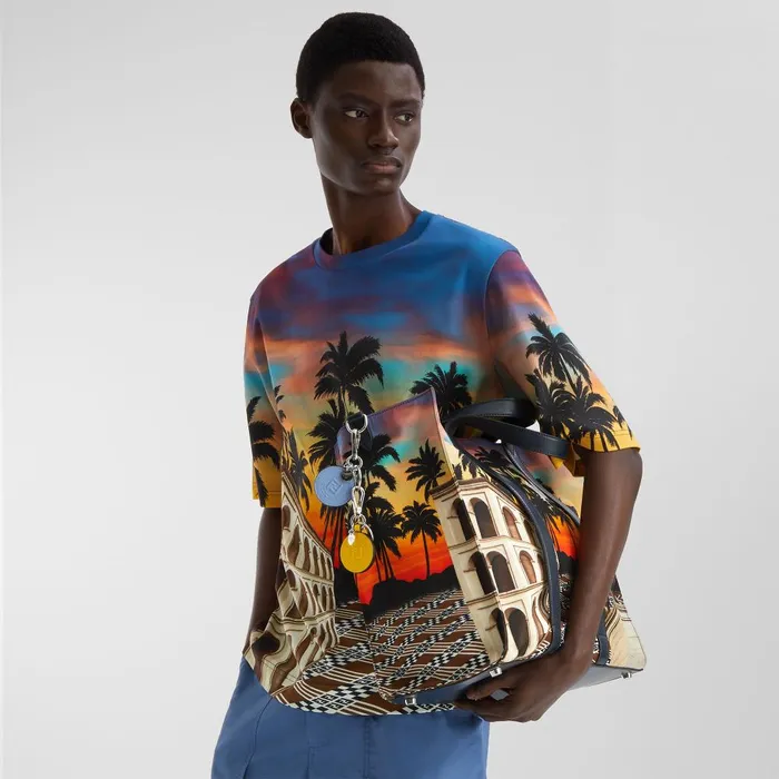 Fendi Tote Bags Shopper Multicolor Fabric Bag 8211 Men