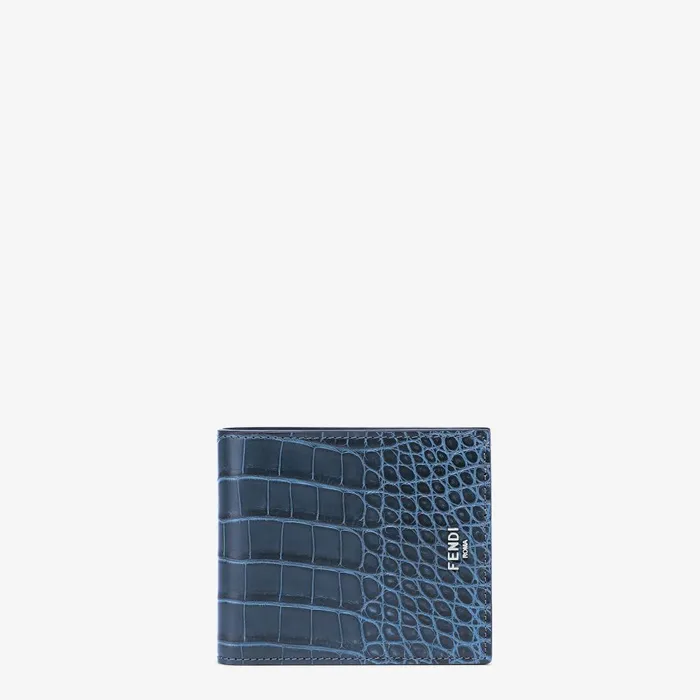 Fendi Wallets Wallet Gradient Blue Alligator Leather Bifold Wallet 8211 Men
