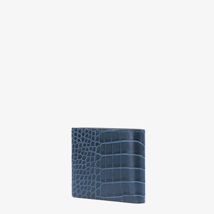 Fendi Wallets Wallet Gradient Blue Alligator Leather Bifold Wallet 8211 Men