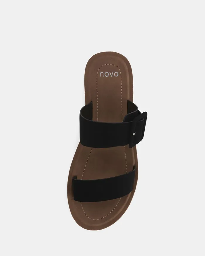 Flat Sandals RAELYNN BLACK Sandals 8211 NOVO Shoes Women