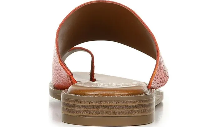 Flat Sandals Women Franco Sarto Franco Gem Sandal Bright Orange Leather