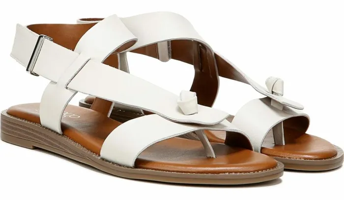 Flat Sandals Women Franco Sarto Franco Glenni Sandal Putty Leather