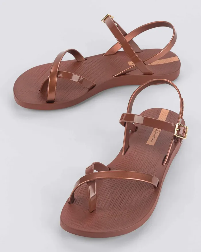 Flat Sandals Women NOVO Shoes GRETA SANDAL BROWNCOPPER Flat Sandals Women NOVO Shoes GRETA SANDAL BROWNCOPPER