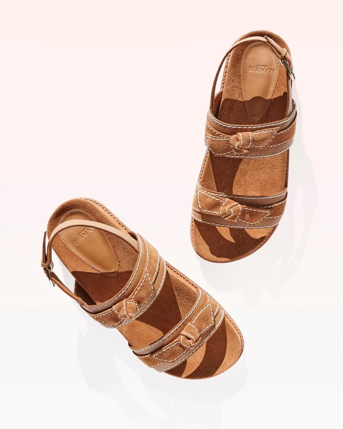 Flats Women Alexandre Birman Alexandre Birman Clarita Sport Sandal 8211 Suede Flat Sandals 8211 Luxury Comfortable Sandals Cuoio