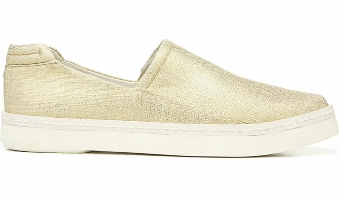 Flats Women Franco Sarto Franco Alma Slip On Sneaker Gold Fabric