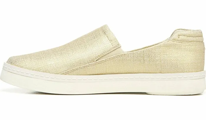 Flats Women Franco Sarto Franco Alma Slip On Sneaker Gold Fabric