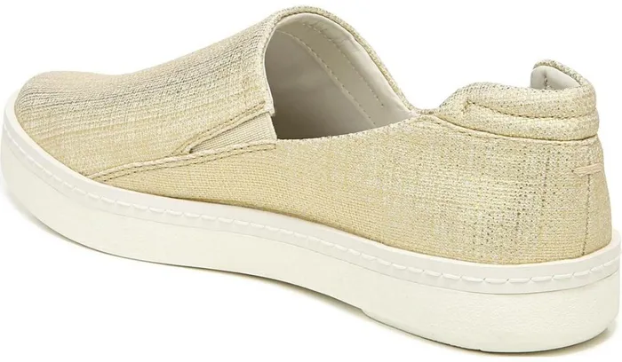 Flats Women Franco Sarto Franco Alma Slip On Sneaker Gold Fabric