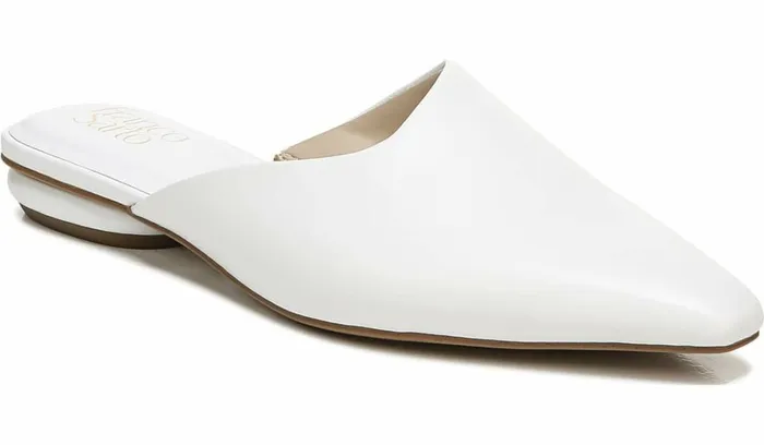 Flats Women Franco Sarto Franco Bridget 2 Mule White Leather