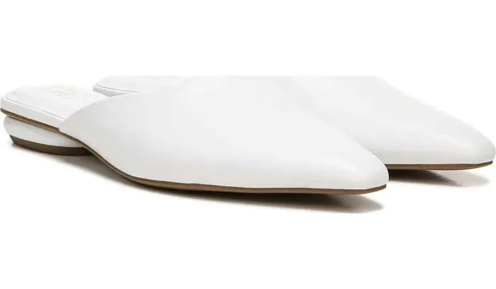 Flats Women Franco Sarto Franco Bridget 2 Mule White Leather
