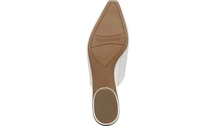 Flats Women Franco Sarto Franco Bridget 2 Mule White Leather