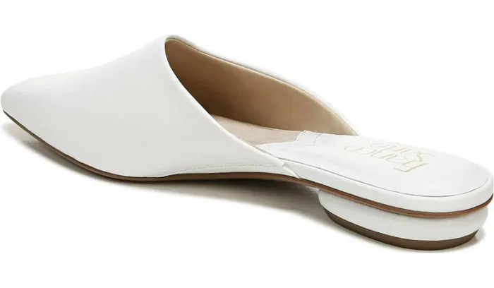 Flats Women Franco Sarto Franco Bridget 2 Mule White Leather