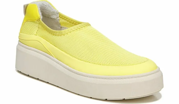 Flats Women Franco Sarto Franco Lin Platform Slip On Sneaker Yellow Fabric