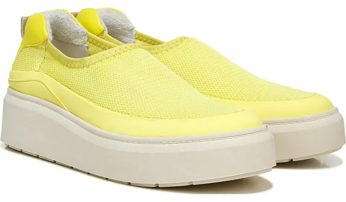 Flats Women Franco Sarto Franco Lin Platform Slip On Sneaker Yellow Fabric