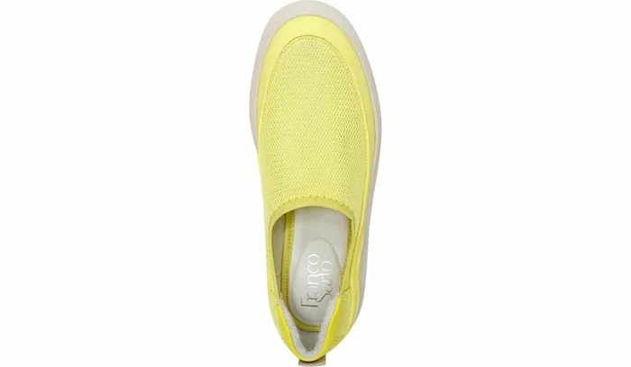 Flats Women Franco Sarto Franco Lin Platform Slip On Sneaker Yellow Fabric