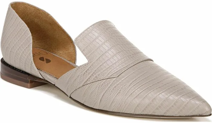 Flats Women Franco Sarto Sarto Toby D039Orsay Flat Taupe Snake Print Leather