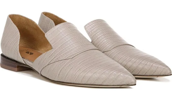 Flats Women Franco Sarto Sarto Toby D039Orsay Flat Taupe Snake Print Leather