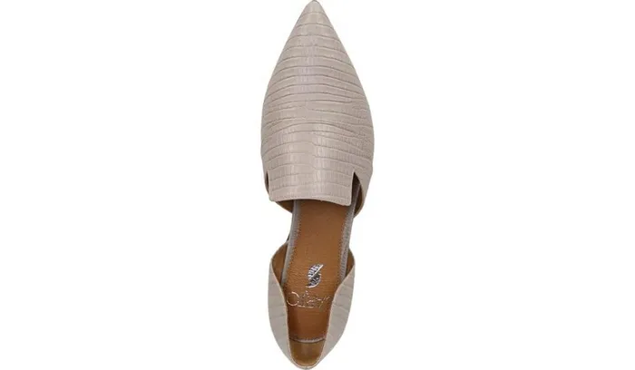 Flats Women Franco Sarto Sarto Toby D039Orsay Flat Taupe Snake Print Leather
