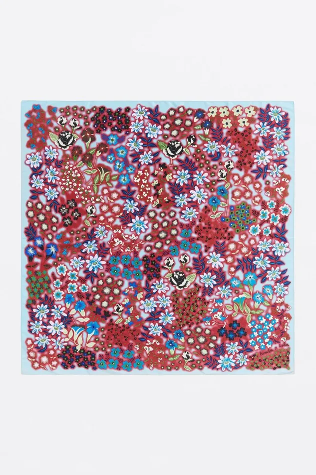 Floral Blurred Claret Background Scarf Wine Women Bimba Y Lola Scarves