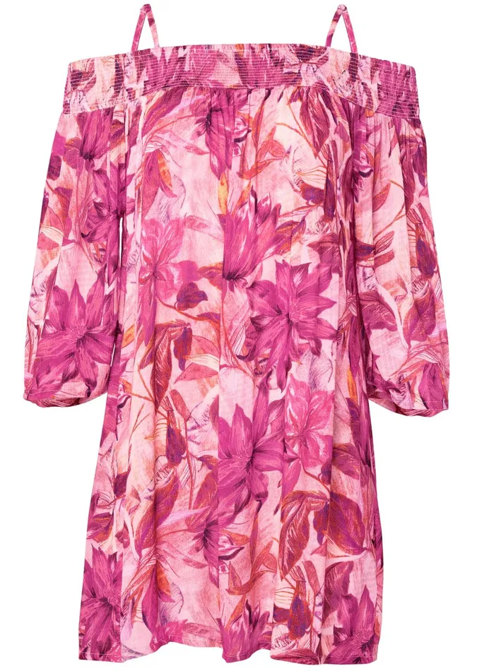 FLORAL COLD SHOULDER DRESS Pink Multi Women VENUS Sundresses